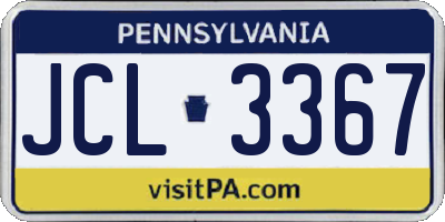 PA license plate JCL3367