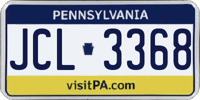 PA license plate JCL3368