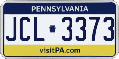 PA license plate JCL3373