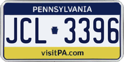PA license plate JCL3396