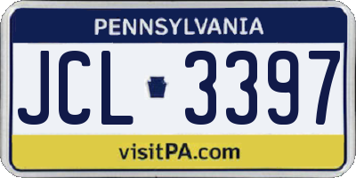 PA license plate JCL3397