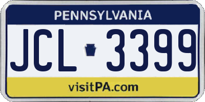 PA license plate JCL3399