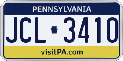 PA license plate JCL3410