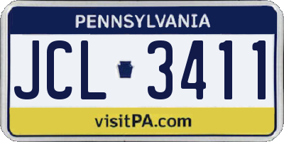 PA license plate JCL3411