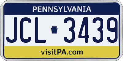 PA license plate JCL3439