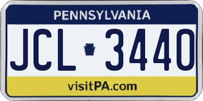 PA license plate JCL3440