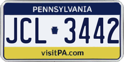 PA license plate JCL3442