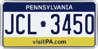 PA license plate JCL3450