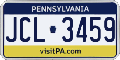 PA license plate JCL3459