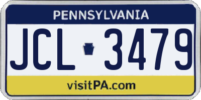 PA license plate JCL3479