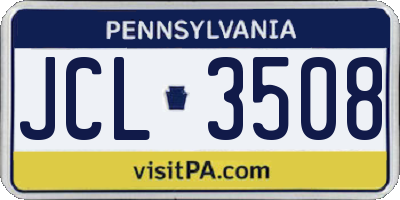PA license plate JCL3508