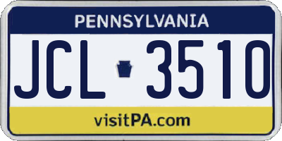 PA license plate JCL3510