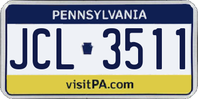 PA license plate JCL3511