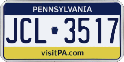 PA license plate JCL3517