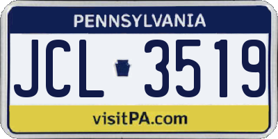 PA license plate JCL3519
