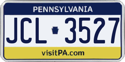 PA license plate JCL3527