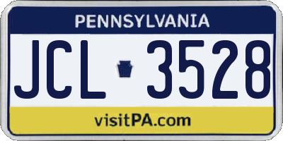 PA license plate JCL3528