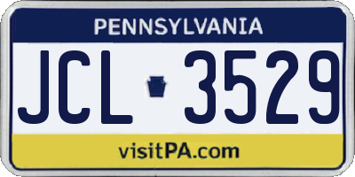 PA license plate JCL3529