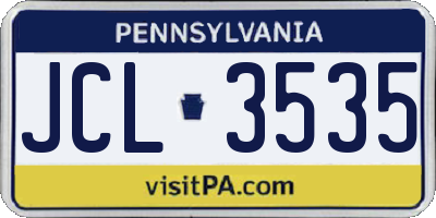 PA license plate JCL3535