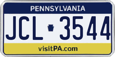 PA license plate JCL3544