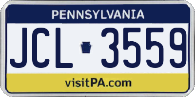 PA license plate JCL3559
