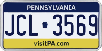 PA license plate JCL3569