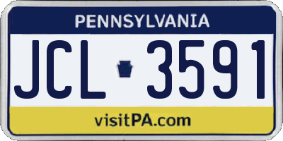 PA license plate JCL3591