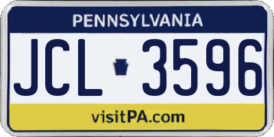 PA license plate JCL3596