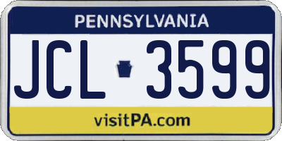 PA license plate JCL3599