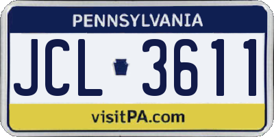 PA license plate JCL3611
