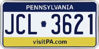 PA license plate JCL3621