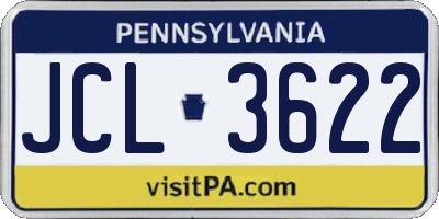 PA license plate JCL3622