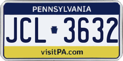PA license plate JCL3632