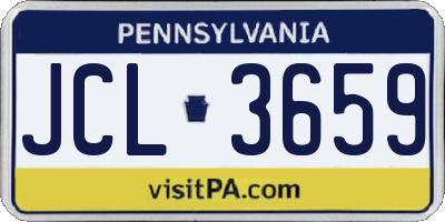 PA license plate JCL3659