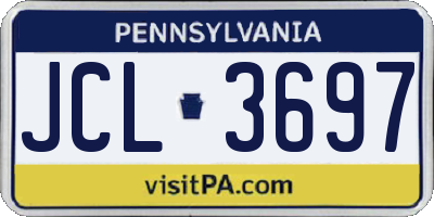 PA license plate JCL3697
