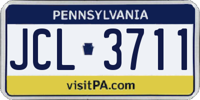 PA license plate JCL3711