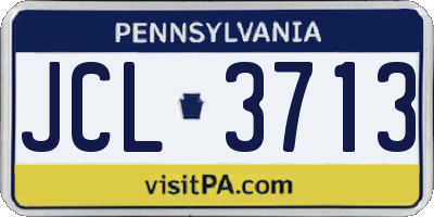 PA license plate JCL3713