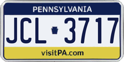 PA license plate JCL3717