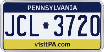 PA license plate JCL3720