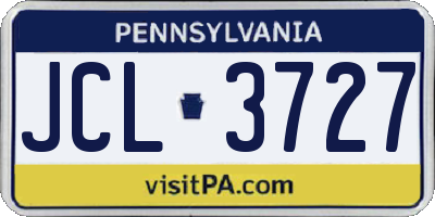 PA license plate JCL3727