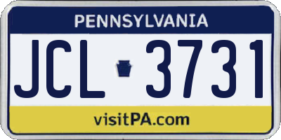 PA license plate JCL3731