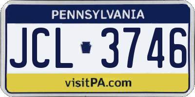 PA license plate JCL3746