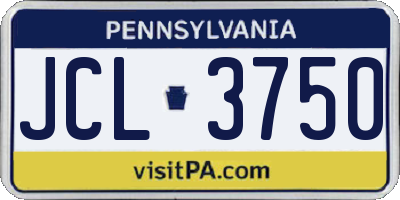 PA license plate JCL3750