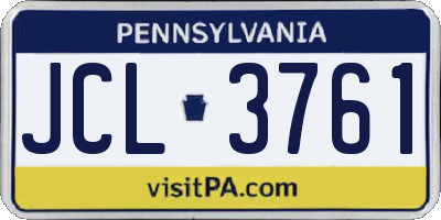 PA license plate JCL3761