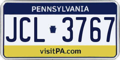 PA license plate JCL3767