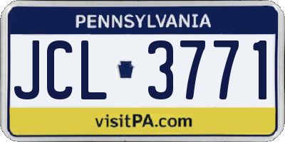 PA license plate JCL3771