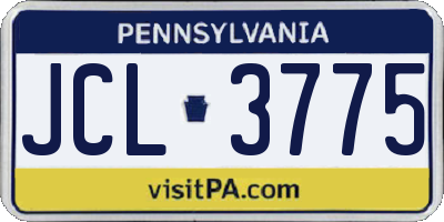 PA license plate JCL3775