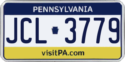 PA license plate JCL3779