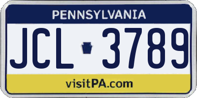 PA license plate JCL3789