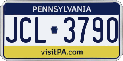 PA license plate JCL3790